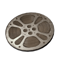 Carrete de película polvoriento
